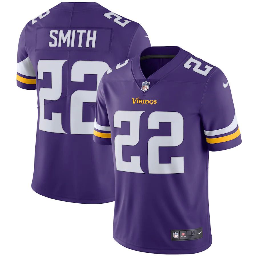 Men Minnesota Vikings 22 Harrison Smith Nike Purple Vapor Untouchable Limited Player NFL Jersey